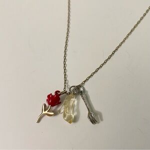 Disney Princess Necklace Belle Cinderella Ariel Charms